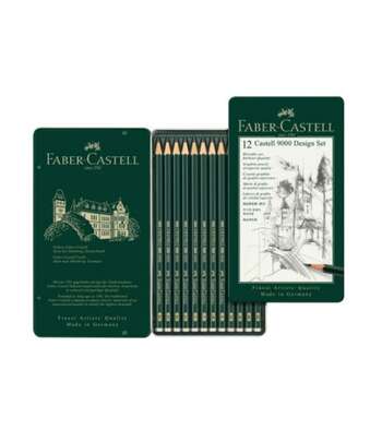 Faber-Castell Kolleksiyası CASTELL 9000 Peşəkar Qara-Qrafit Qələmlər Dəsti