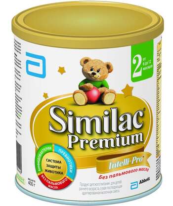 Similac Premium смесь 2 с пребиот. 6-12мес. 400гр