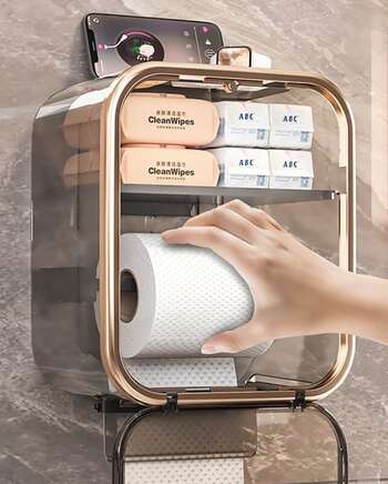 Toilet Paper Box Wall Mounted High Value Waterproof  1 