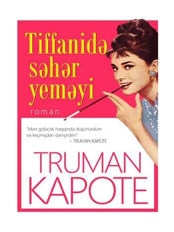 Truman Kapote TİFFANİDƏ SƏHƏR YEMƏYİ