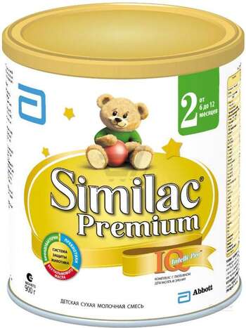 Similac Premium смесь 2 с пребиот. 6-12мес. 900гр