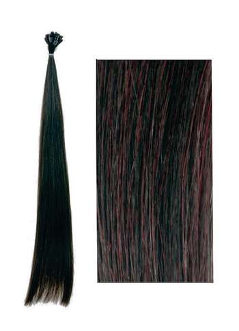 Qaynaq üçün təbii saçlar Remy (Açıq qırmızı şabalıd ağacı) “Kayextension” – 55sm