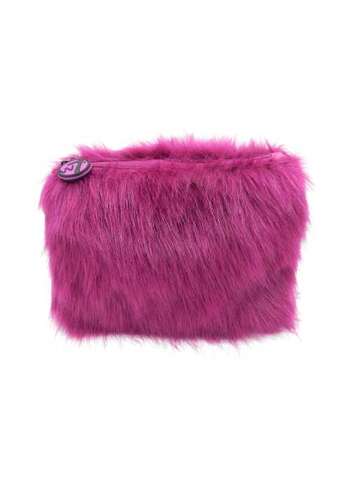 Xəzdən kosmetik çanta "Furry Medium Cosmetics Bag - Cora"