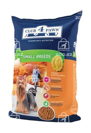 Club 4 paws сухой корм для взрослых собак мелких пород (целый мешок 12 кг)
