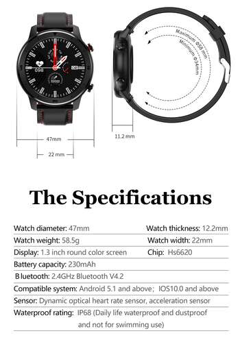BOSS N130 Smart Watch Men Women Smartwatch Bracelet Fitness Activity Tracker Wearable Devices Waterproof  23 