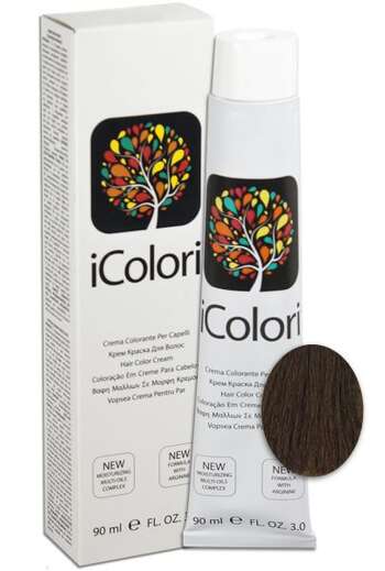İcolori professional saç boyası “Açıq qızılı şabalıd” - № 5,3 90 ml