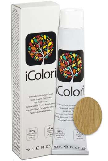 İcolori professional saç boyası “Çox açıq dolğun qızılı sarışın” - № 9,33 90 ml