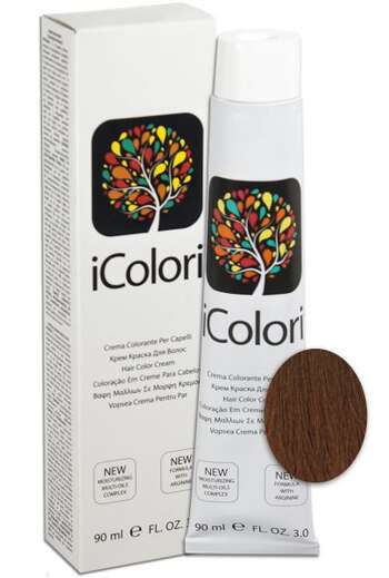 Close   İcolori professional saç boyası “Tünd qızılı-mis sarışın” - № 6,34 90 ml
