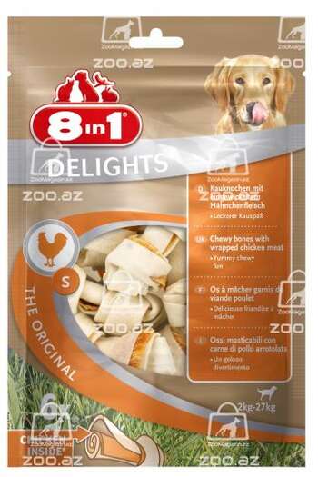 Жевательные кости с куриным мясом внутри для собак от 2 до 27 кг, 1 шт.