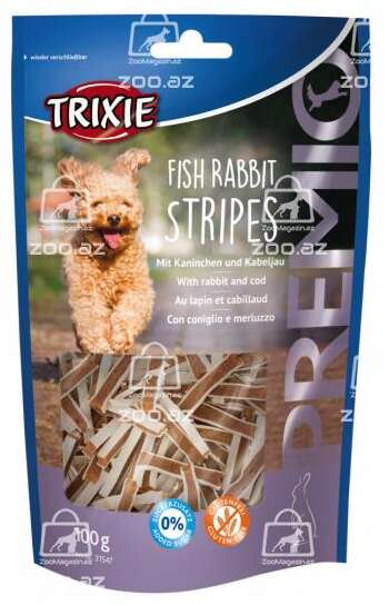 Trixie Fish Rabbit Stripes лакомство для собак с кроликом и треской