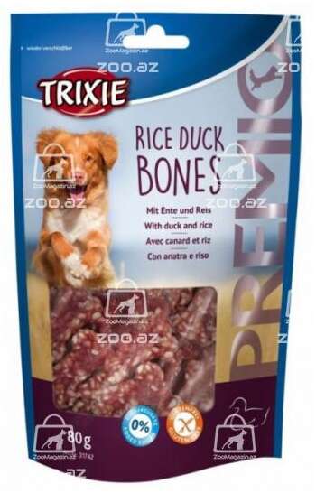 Trixie Rice Duck Bones лакомство для собак с мясом утки и рисом