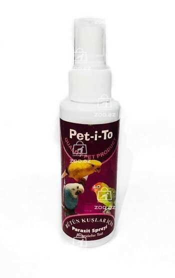 Pet-i-To антипаразитарный спрей от пухоедов и пероедов для птиц, 100 мл