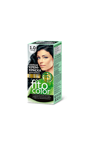 Saç üçün davamlı saç boyası " FITOCOLOR"  cherniy  1.0