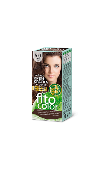 Saç üçün davamlı saç boyası " FITOCOLOR"  Temno-rusiy  5.0