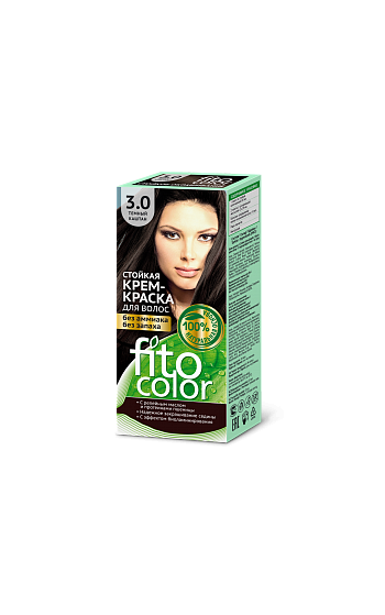 Saç üçün davamlı saç boyası " FITOCOLOR"  temniy kashtan  3.0