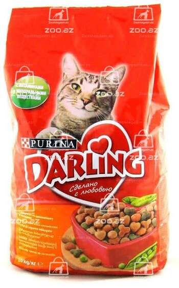 Darling корм сухой для взрослых кошек с курочкой по-домашнему и овощами (целый мешок 10 кг)