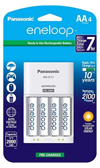 Panasonic Eneloop 4 ədəd batareya+enerji cihazı(2000mAh)