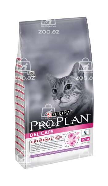 Pro Plan Delicate сухой корм для кошек с чувствительным пищеварением или с особыми предпочтениями в еде с индейкой (целый мешок 10 кг)