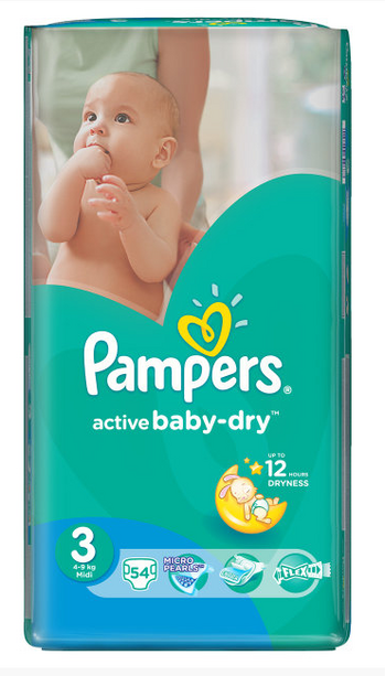 Pampers Подгузники Active Baby-Dry Midi