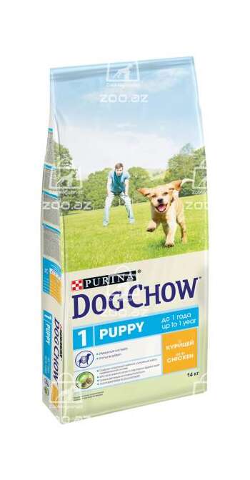 Dog Chow корм для щенков всех пород до 1 года с курицей (целый мешок 14 кг)