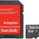 SANDISK 8GB MICROSDHC MEMORY CARD CLASS 4 WITH SD ADAPTER SDSDQM-008G-B35A